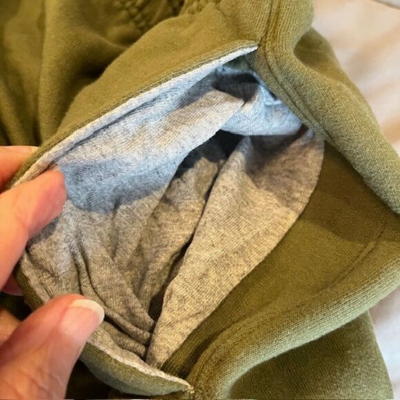 Champion Logo Leg Sweatpants Joggers Olive Green Drawstring Elastic Size Small - Picture 9 of 10